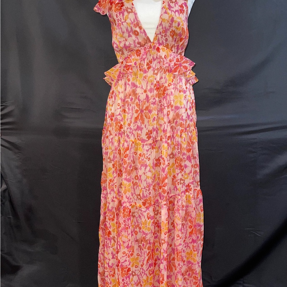 Floral Pink Maxi Dress